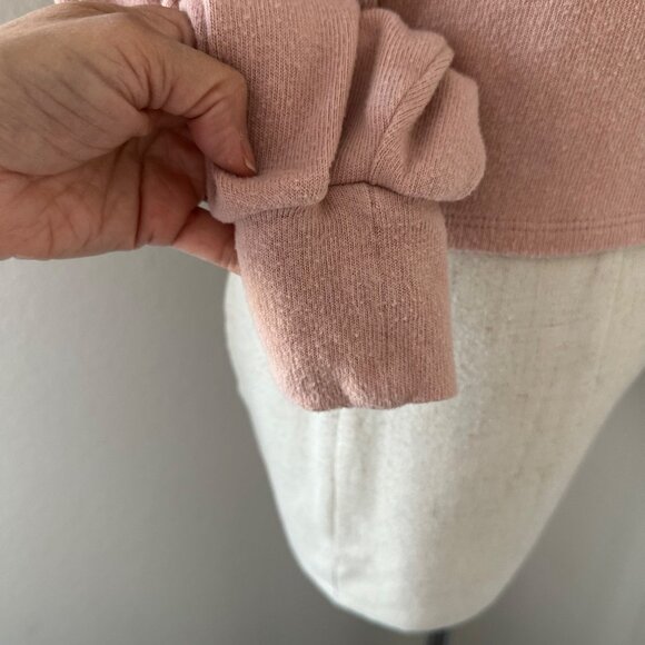 Reformation Mock Neck Pullover Sweater Pleated Long Balloon Sleeves Made In USA - Picture 12 of 15